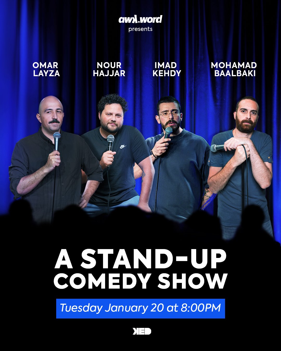 stand-up comedy show by Nour, Imad, Omar & Baalbaki