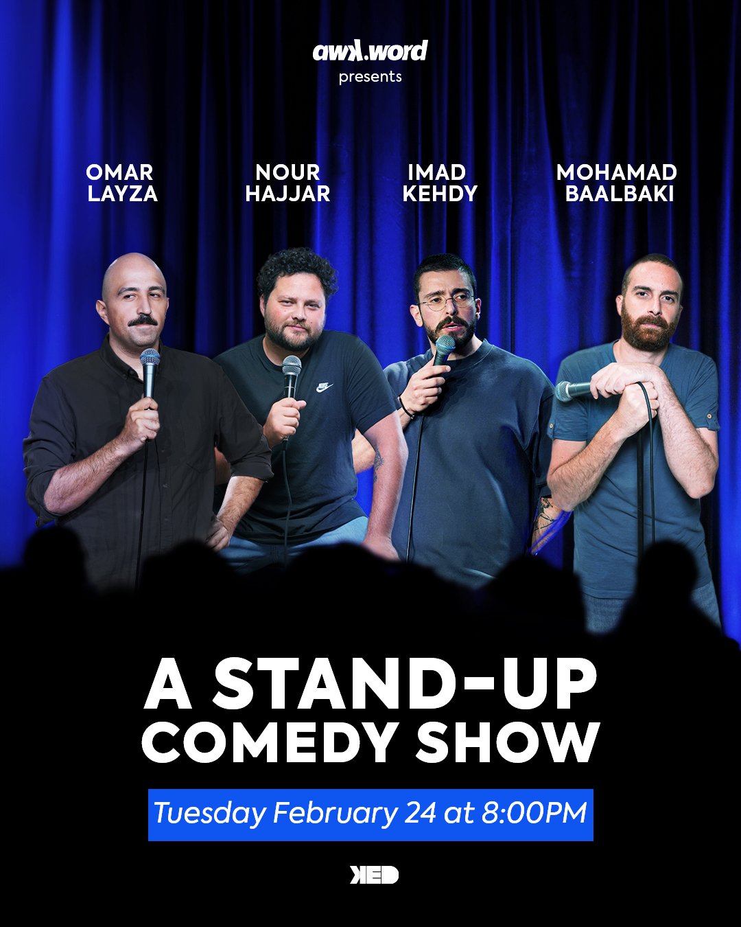 stand-up comedy show by Nour, Imad, Omar & Baalbaki