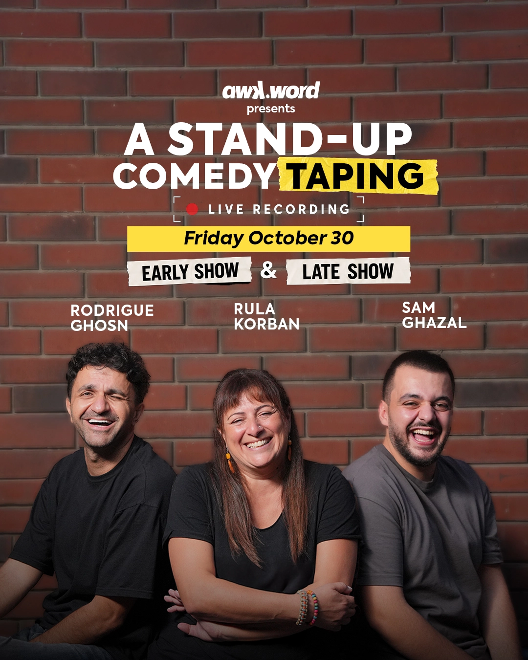 Standup comedy show - Taping event